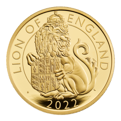 2022 Royal Tudor Beasts The Lion Of England 5oz Gold Proof