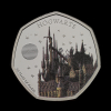 Hogwarts School of Witchcraft and Wizardry 2023 50p Silver Proof Colour Trial Piece