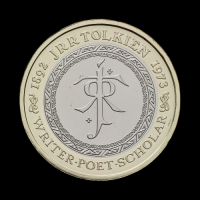 Celebrating the Life and Work of JRR Tolkien 2023 &pound;2 Brilliant Uncirculated Trial Piece