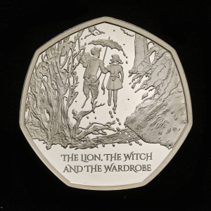 The Lion, the Witch and the Wardrobe 2023 50p Silver Proof Trial Piece