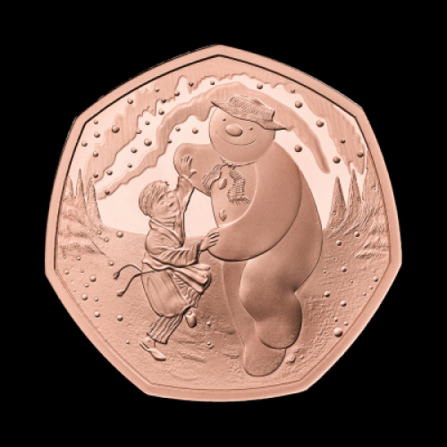 The Snowman&trade; 2023 50p Gold Proof Trial Piece