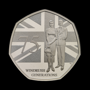 75 Years of the Windrush Generation 2023 50p Base Proof Trial Piece