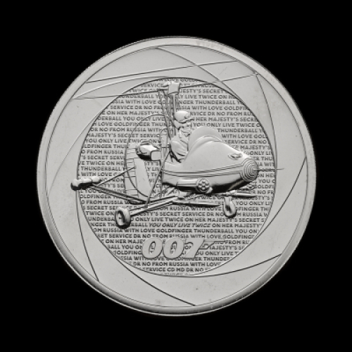 Six Decades of 007: Bond Films of the 1960s 2023 &pound;5 Brilliant Uncirculated Trial Piece