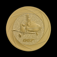 Six Decades of 007: Bond Films of the 1960s 2023 1/4 oz Gold Proof Trial Piece