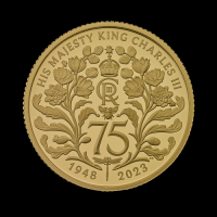 The 75th Birthday of His Majesty King Charles III 2023 1/4oz Gold Proof Trial Piece