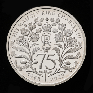 The 75th Birthday of King Charles III 2023 £5 Silver Proof Trial Piece