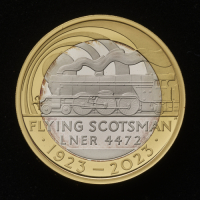 The Centenary of Flying Scotsman 2023 &pound;2 Silver Proof Piedfort Trial Piece
