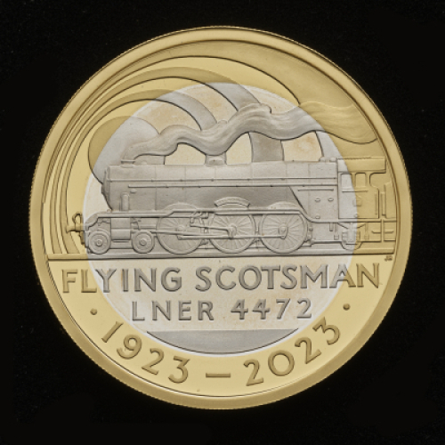 The Centenary of Flying Scotsman 2023 &pound;2 Silver Proof Trial Piece
