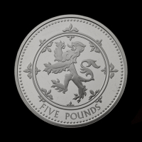Scotland 2023 &pound;5 Base Proof Trial Piece