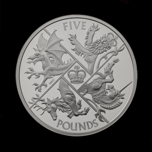 The Four Nations 2023 £5 Base Proof Trial Piece