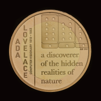 Ada Lovelace 2023 &pound;2 Gold Proof Trial Piece