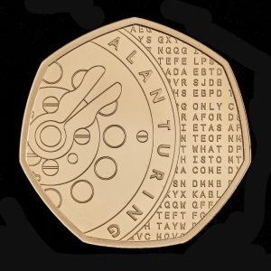 Alan Turing 2022 50p Gold Proof Trial Piece