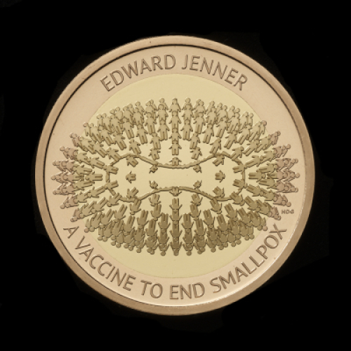 Edward Jenner 2023 &pound;2 Gold Proof Trial Piece