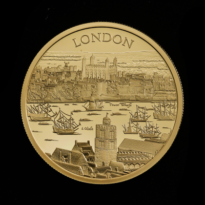 City Views London 2022 2oz Gold Proof Trial Piece