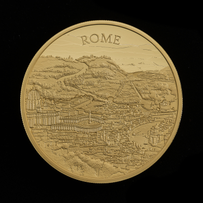 City Views Rome 2022 5oz Gold Proof Trial Piece