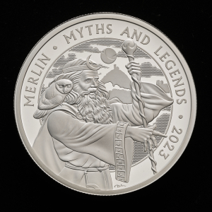 Myths and Legends Merlin 2023 2oz Silver Proof Trial Piece