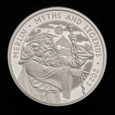 Myths and Legends Merlin 2023 2oz Silver Proof Trial Piece