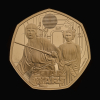 Star Wars Luke Skywalker and Princess Leia 2023 50p Gold Proof Trial Piece