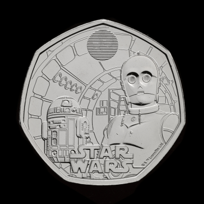 Star Wars R2-D2 and C-3PO 2023 50p Brilliant Uncirculated Trial Piece