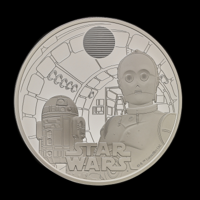 Star Wars R2-D2 and C-3PO 2023 5oz Silver Proof Trial Piece